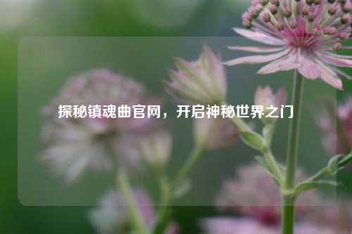 探秘镇魂曲官网，开启神秘世界之门