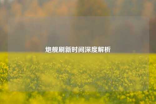 炮舰刷新时间深度解析
