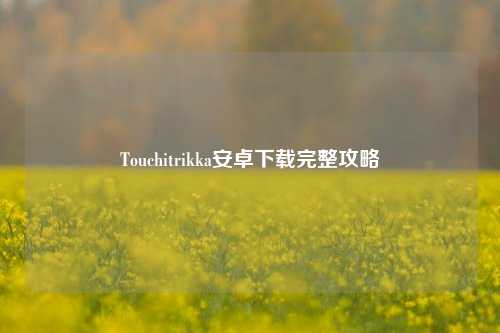 Touchitrikka安卓下载完整攻略