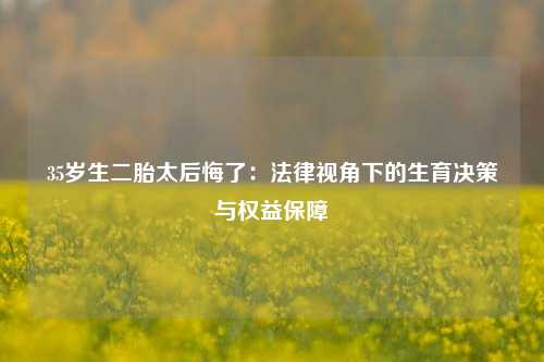 35岁生二胎太后悔了：法律视角下的生育决策与权益保障