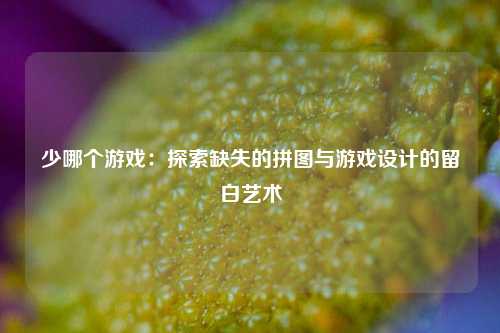 少哪个游戏：探索缺失的拼图与游戏设计的留白艺术