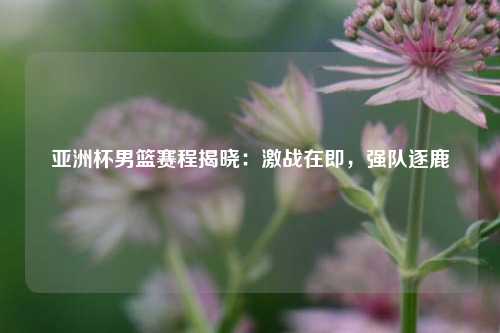 亚洲杯男篮赛程揭晓:激战在即,强队逐鹿