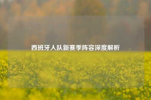 西班牙人队新赛季阵容深度解析
