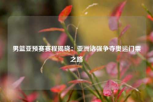 男篮亚预赛赛程揭晓：亚洲诸强争夺奥运门票之路